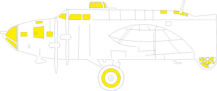 EX1069 Маски B-17F (альтернативний ніс, рамка X) TFace 1/48