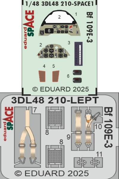 3DL48210 Bf 109E-3 SPACE 1/48