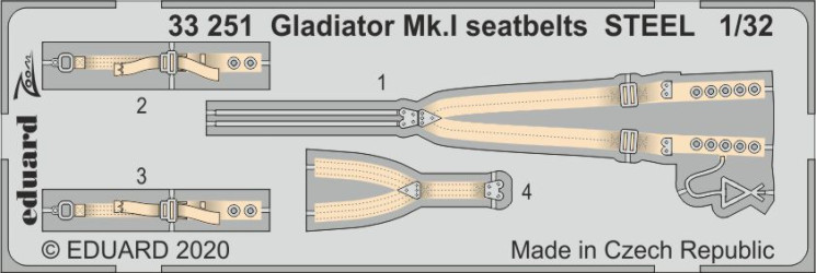 33251  Gladiator Mk.I привязные ремни 1/32