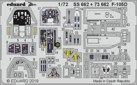 73662 F-105D интерьер 1/72
