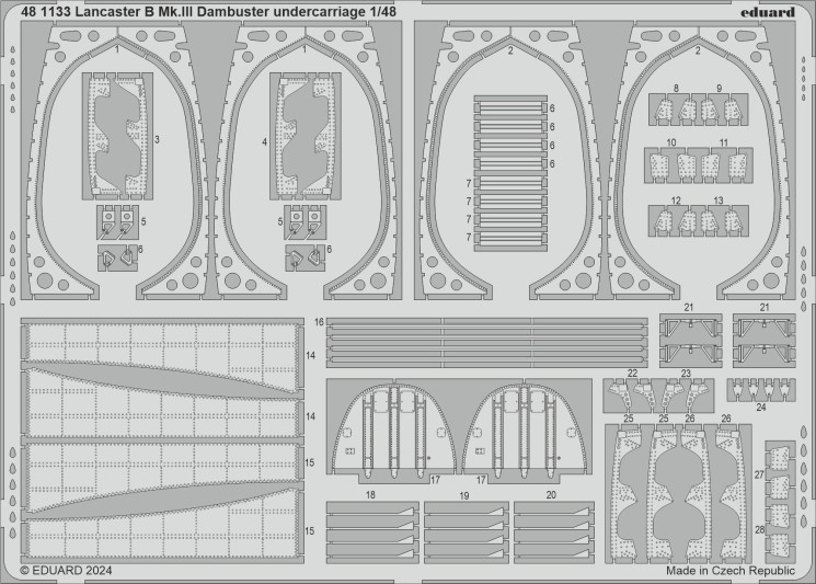 481133 Lancaster B Mk.III Dambuster ніші шасі 1/48