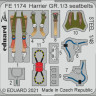 FE1174  Harrier GR.1/3 привязные ремни 1/48