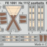 FE1091  He 111Z привязные ремни 1/48