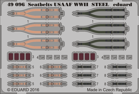 49096 Ремни USAAF WWII СТАЛЬ 1/48