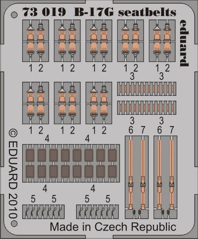 73019 B-17 seatbelts 1/72