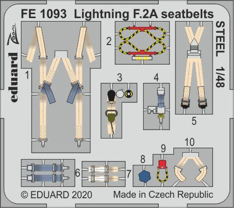 FE1093  Lightning F.2A привязные ремни 1/48