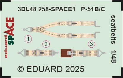 3DL48258 P-51B/C ремені SPACE