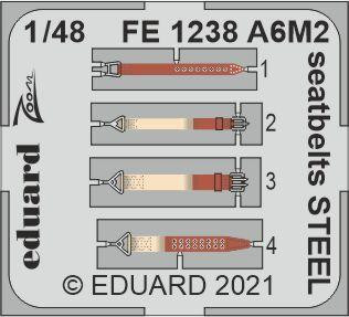 FE1238  A6M2 привязные ремни STEEL 1/48