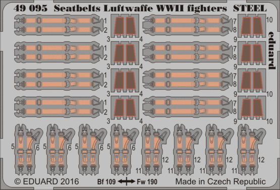 49095 Ремни Luftwaffe WWII СТАЛЬ 1/48