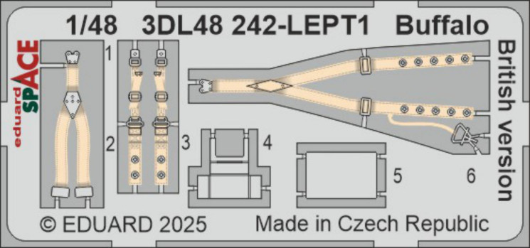 3DL48242 Buffalo, британська версія, інтер'єр SPACE 1/48