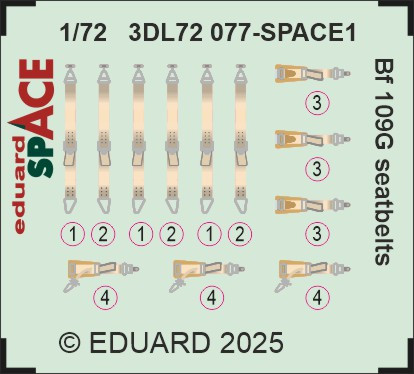 3DL72077 Bf 109G ремені SPACE