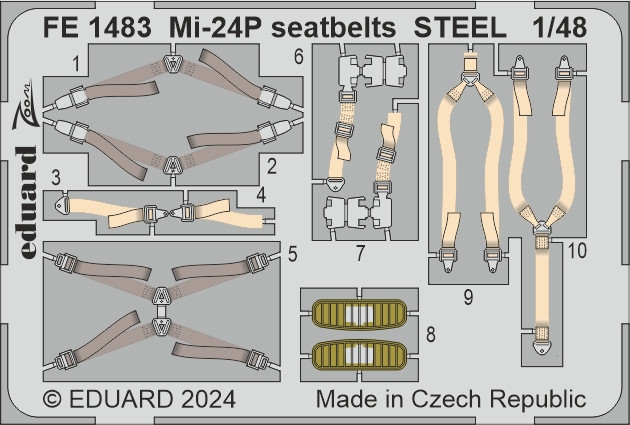 FE1483 Mi-24П привязні ремені STEEL 1/48