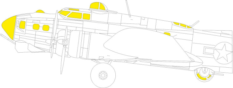 EX822 Маски на B-17G TFace 1/48