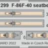 FE1299 F-86F-40 прив'язні ремені. 1/48